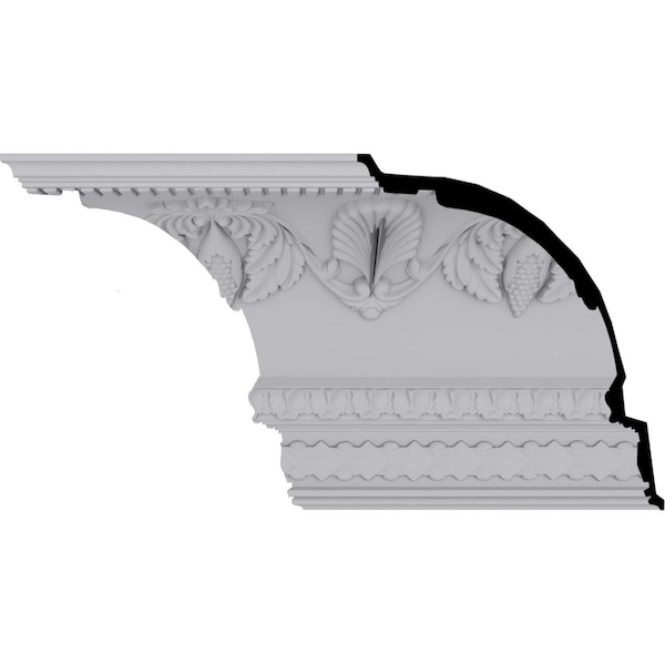 Ekena Millwork 16 3/8"H x 14 1/8"P x 21 5/8"F x 94 1/2"L, (9 5/8" Repeat), Cove Harvest Crown Moulding MLD16X14X21HA - main